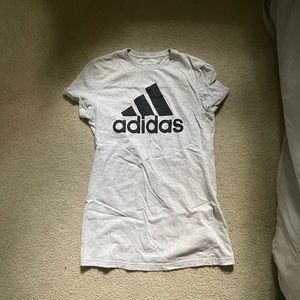 grey & black adidas tee